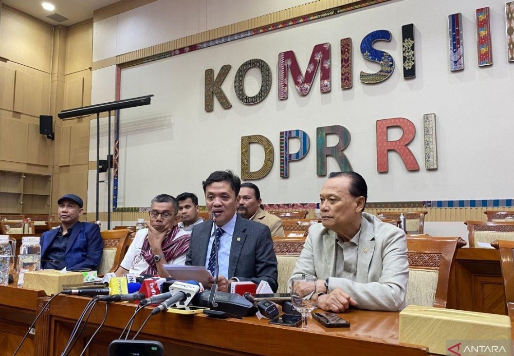 Suasana gedung Nusantara DPR RI di Jakarta tempat pembahasan RUU Perampasan Aset berlangsung.