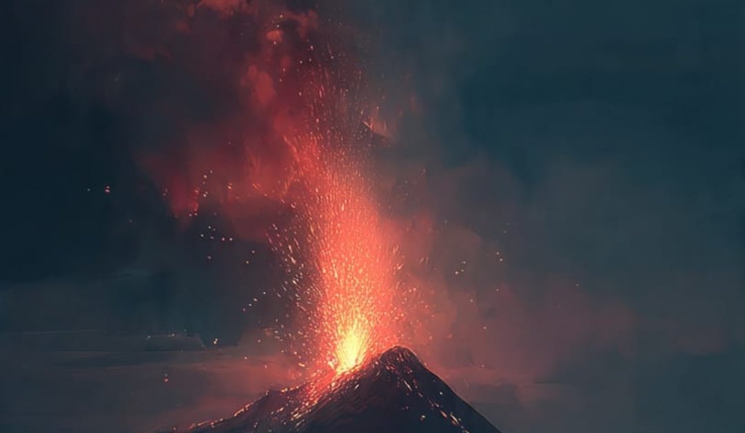 Gunung Anak Krakatau erupsi mengeluarkan abu vulkanik pekat.