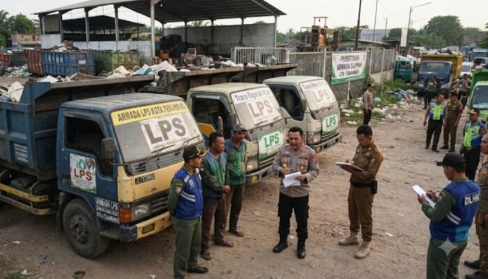 Stiker LPS Masih Terpasang, 3 Angkutan Sampah Tak Berizin Diamankan di Pekanbaru