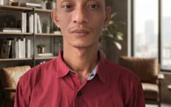 Syahrin Mulyadin saat menyampaikan pandangan dan gagasannya untuk Desa Kuala Tolam