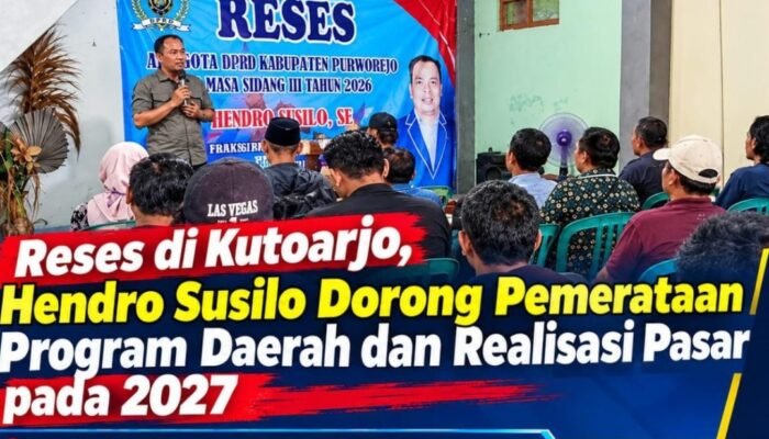 Pasar Kutoarjo Ditarget Dibangun 2027, Hendro Susilo Soroti Pemerataan Program dan Kesejahteraan Kader Kesehatan