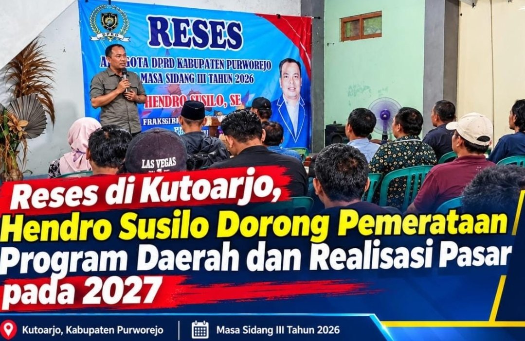 Anggota DPRD Purworejo Hendro Susilo saat menggelar reses di Kecamatan Kutoarjo.