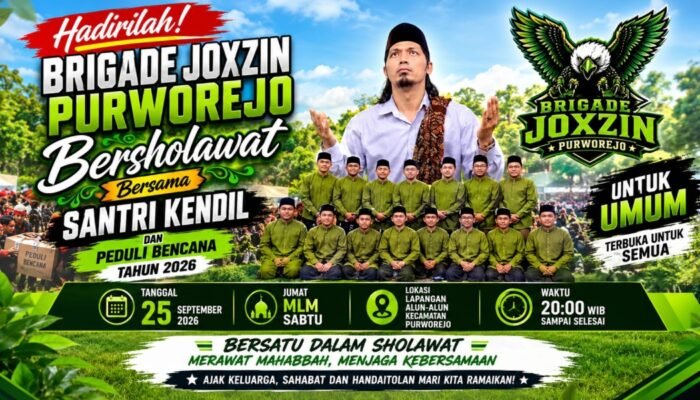 Saatnya Bersholawat Bersama! Brigade Joxzin Purworejo dan Santri Kendiel Siapkan Malam Penuh Kebersamaan