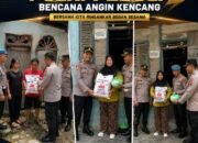 Polsek Medang Deras Salurkan Bantuan bagi Korban Rumah Rusak Diterjang Angin Kencang di Batu Bara