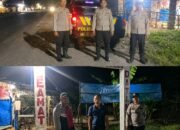 Polsek Lima Puluh Gelar Patroli Mobile Malam Hari, Imbau Warga Jaga Kondusivitas di Area Perkebunan Socfindo