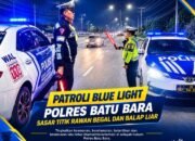 Patroli Blue Light Polres Batu Bara Sasar Jalur Rawan Begal dan Balap Liar