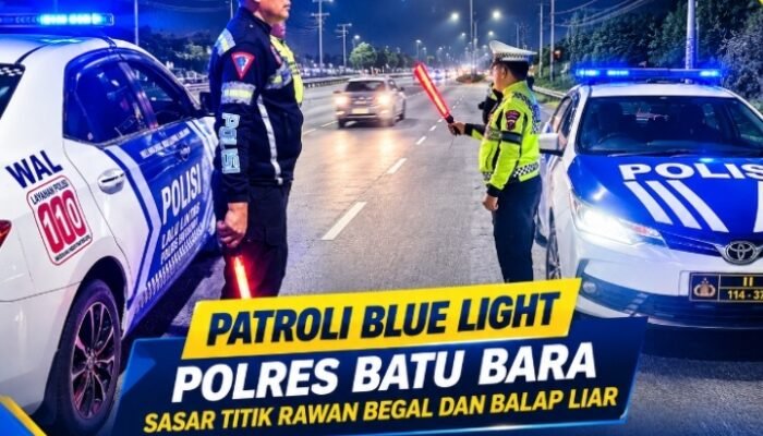 Patroli Blue Light Polres Batu Bara Sasar Jalur Rawan Begal dan Balap Liar
