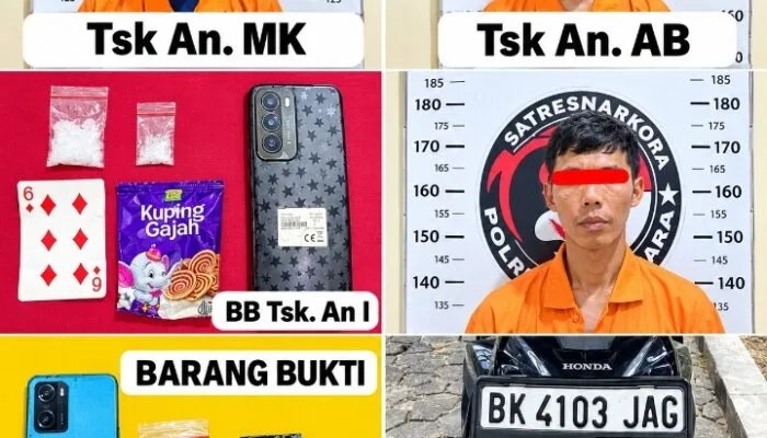 Polres Batu Bara Ungkap Dua Kasus Shabu, Tiga Tersangka Diamankan