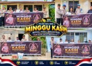 Polres Batu Bara Dan Jajaran Gelar Minggu Kasih, Salurkan Sembako Hingga Imbau Bahaya Narkoba