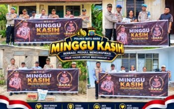 Polres Batu Bara Dan Jajaran Gelar Minggu Kasih, Salurkan Sembako Hingga Imbau Bahaya Narkoba