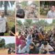 Sejumlah kepala desa di Pelalawan turun langsung mendampingi warganya dalam aksi penuntutan kemitraan 20 persen.