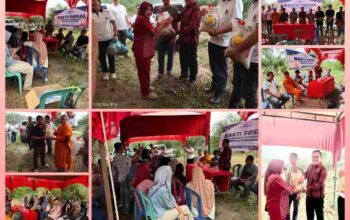 H.M. Bakri Hadiri Bakti Sosial di Sorek Satu, Pembagian Sembako Jadi Momentum Perkuat Kepedulian