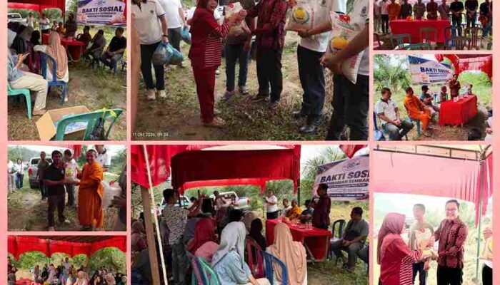 H.M. Bakri Hadiri Bakti Sosial di Sorek Satu, Pembagian Sembako Jadi Momentum Perkuat Kepedulian
