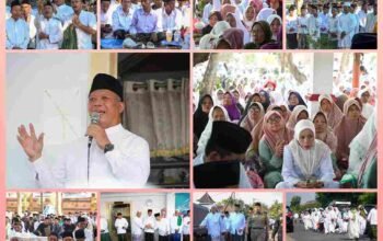 Pemkab Madiun dan PCNU Ziarah Makam Auliya. Sinergi Ini Jadi Bukti Keutuhan Negeri? Bupati Madiun H. Hari Wuryanto bersama Wabup dr. Purnomo Hadi dan pengurus PCNU saat ziarah di Makam Kyai Ageng Anom Besari Caruban.
