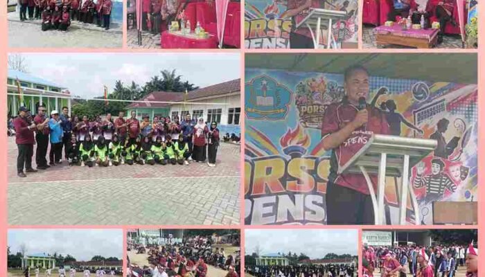 Plt Kadis Pendidikan Pelalawan Resmi Buka Porsseni III Spensaku, Diikuti 13 SMPN Rayon 2 di Pangkalan Kuras