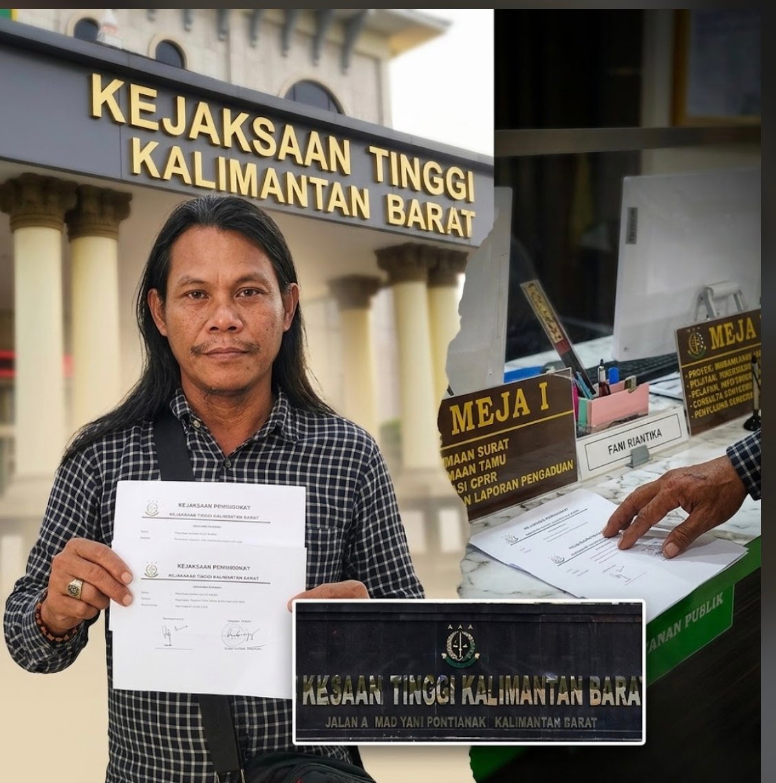 Perwakilan Persatuan Wartawan Kalimantan Barat saat menyampaikan pernyataan terkait mandeknya laporan korupsi di Ketapang.