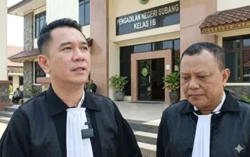 Tim kuasa hukum jurnalis Muhammad Harun memberikan keterangan pers usai sidang tuntutan di PN Subang.