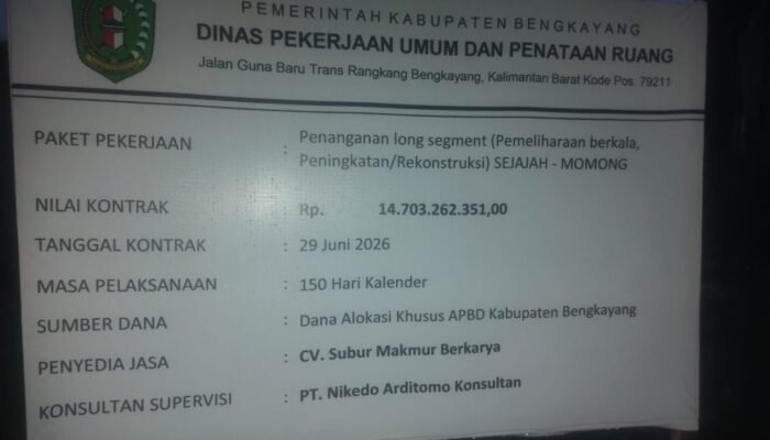 Dugaan Material Proyek CV Subur Makmur Berkarya Tak Sesuai Spesifikasi, Masyarakat Minta Ditinjau