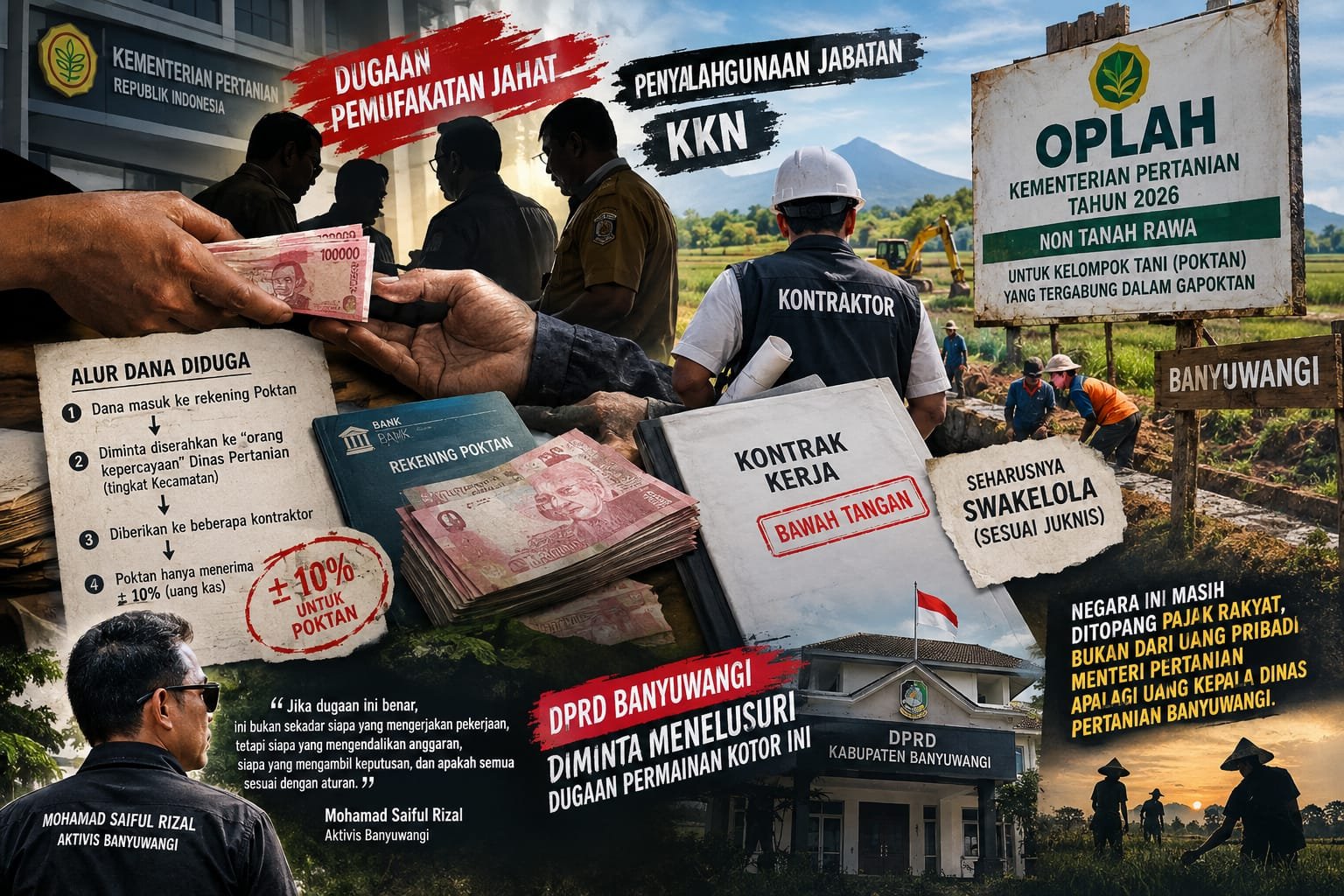 Lahan pertanian di Banyuwangi yang menjadi sasaran program Optimalisasi Lahan (OPLAH) Kementan.