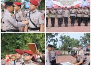 Kapolres Langkat pimpin sertijab Kasat Reskrim, Kasat Narkoba dan Kapolsek