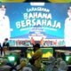 Bupati Madiun H. Hari Wuryanto bersama Wakil Bupati dr. Purnomo Hadi dan Kepala Dinas Pertanian Ndaru Kendaryanto dalam acara Bahana Bersahaja di Desa Sidomulyo.
