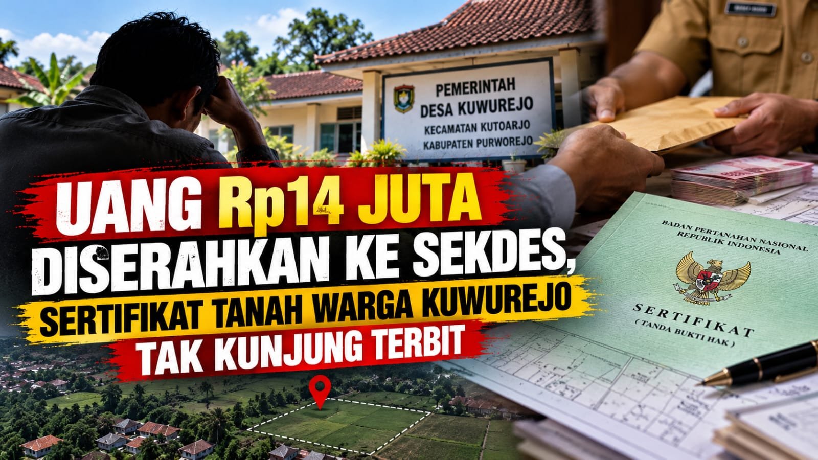 Kantor Desa Kuwurejo Kecamatan Kutoarjo Kabupaten Purworejo tempat pengurusan sertifikat tanah warga.