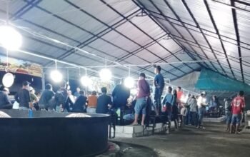Lokasi yang diduga menjadi tempat arena judi sabung ayam dan tjap jikie beromzet ratusan juta di Desa Klurak Candi Sidoarjo.