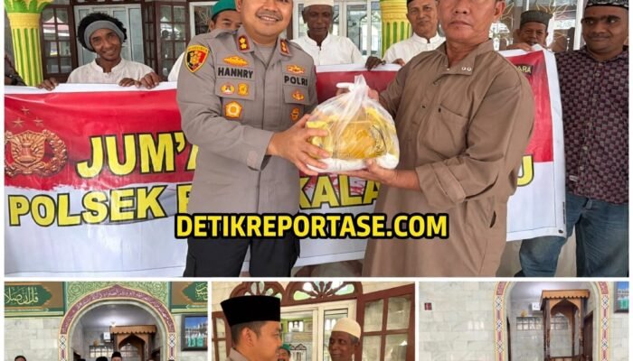Jumat Keliling di Pangkalan Susu, Kapolres Langkat Serap Aspirasi Warga dan Salurkan Paket Sembako