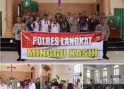 Minggu Kasih di Gereja HKBP Stabat, Kapolres Langkat Ajak Jemaat Bersama Jaga Kamtibmas
