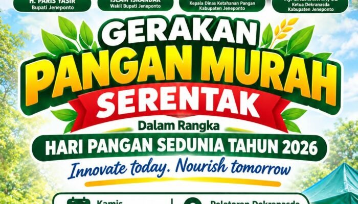 Dinas Ketahanan Pangan Jeneponto Gelar Pasar Murah. Mampukah Pangkas Lonjakan Inflasi?