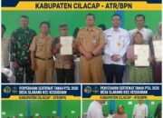 Warga Slarang Terima 1.000 Sertipikat Tanah, BPN Cilacap Siapkan Penyaluran Tahap Berikutnya*