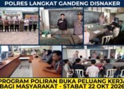 Polres Langkat Gandeng Disnaker, Program Poliran Buka Peluang Kerja bagi Masyarakat