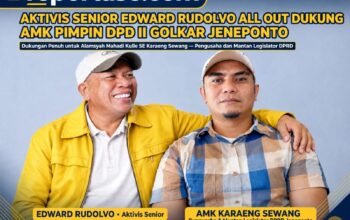 Aktivis Senior Edward Rudolvo All Out Dukung AMK Pimpin DPD II Golkar Jeneponto IMG-20261024-WA0073