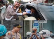 Kapolres Jember Bersama Kasatlantas Turun langsung dan Sapa pengguna jalan raya dalam Giat Operasi patuh Semeru 2026