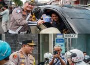 Kapolres Jember Bersama Kasatlantas Turun langsung dan Sapa pengguna jalan raya dalam Giat Operasi patuh Semeru 2026