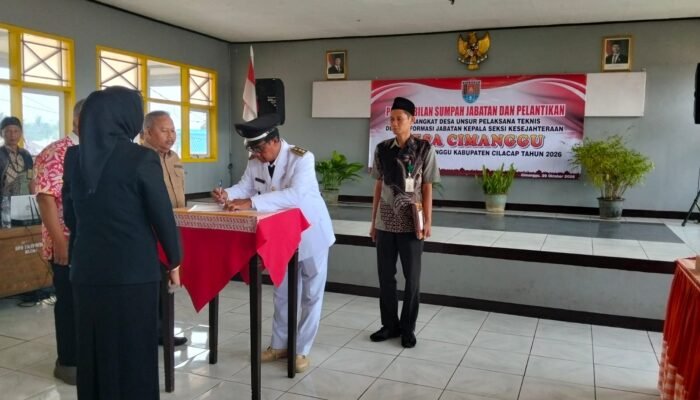 Dihadiri 150 Tamu Undangan, Pelantikan Kasi Kesejahteraan Desa Cimanggu Berlangsung Khidmat