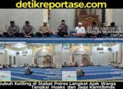 Subuh Keliling di Stabat, Polres Langkat Ajak Warga Tangkal Hoaks dan Jaga Kamtibmas