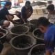 Kolam budidaya ikan lele milik warga di Kampung Rawajeler, Klapanunggal, Kabupaten Bogor.